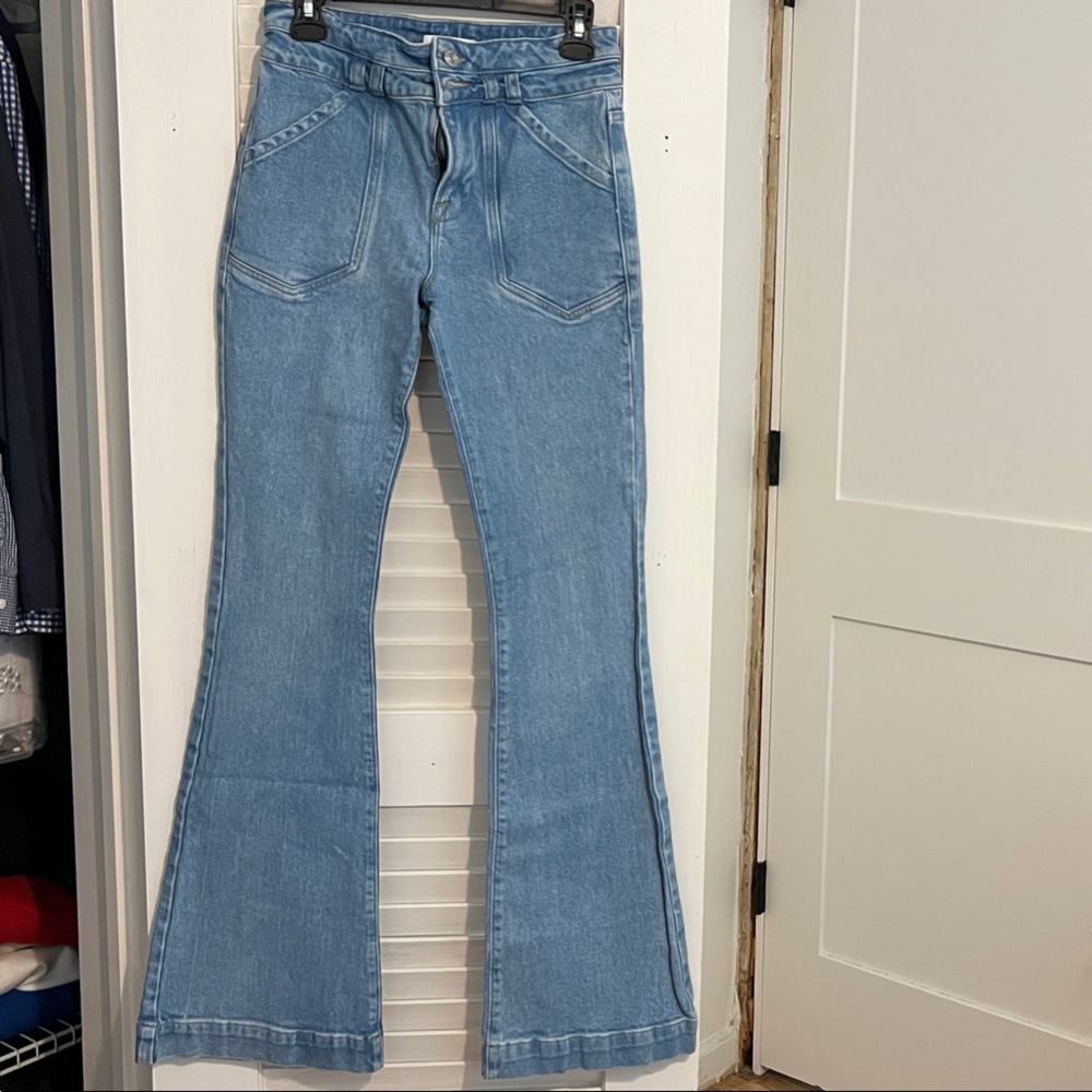 Frame Denim Light Blue Flare Jeans